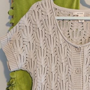 DKNY Scallop Cardigan